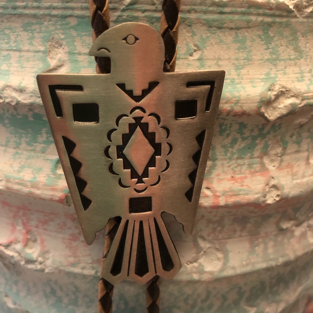 BELL TRADING POST THUNDERBIRD BOLO NECKLACE Alburquerque , NM